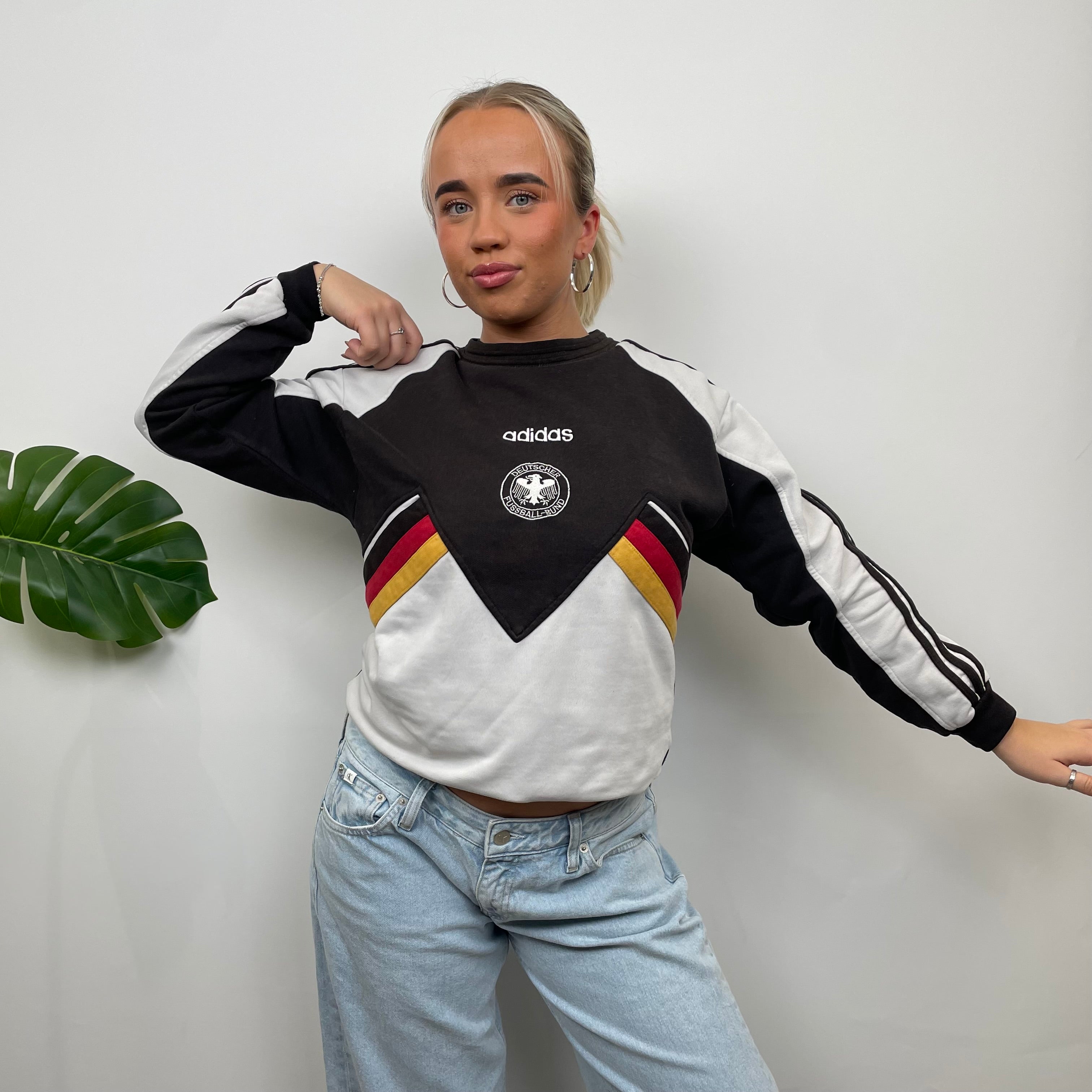 Adidas x Germany FC RARE Embroidered Spell Out Sweatshirt (S)