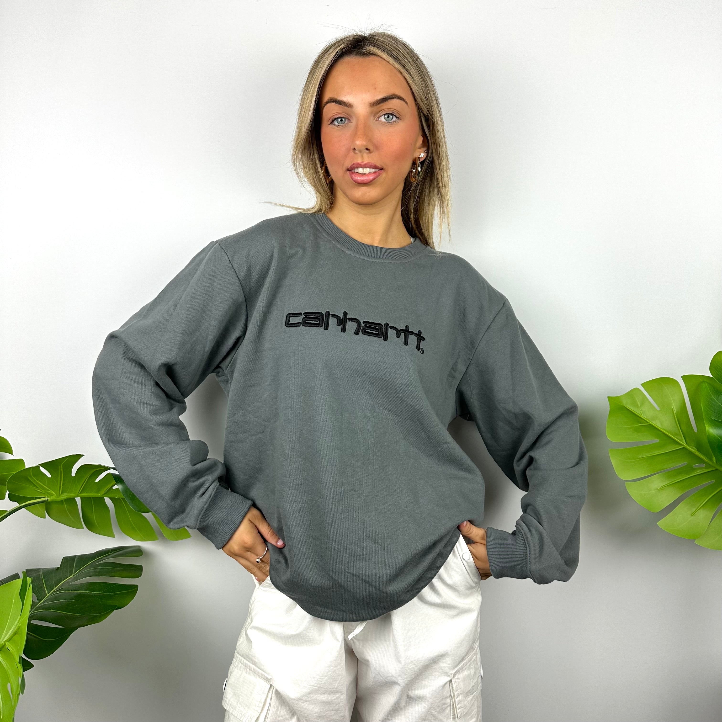 Carhartt Grey Embroidered Spell Out Sweatshirt (L)