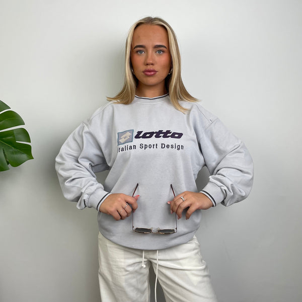 Lotto Lilac Embroidered Spell Out Sweatshirt (M)