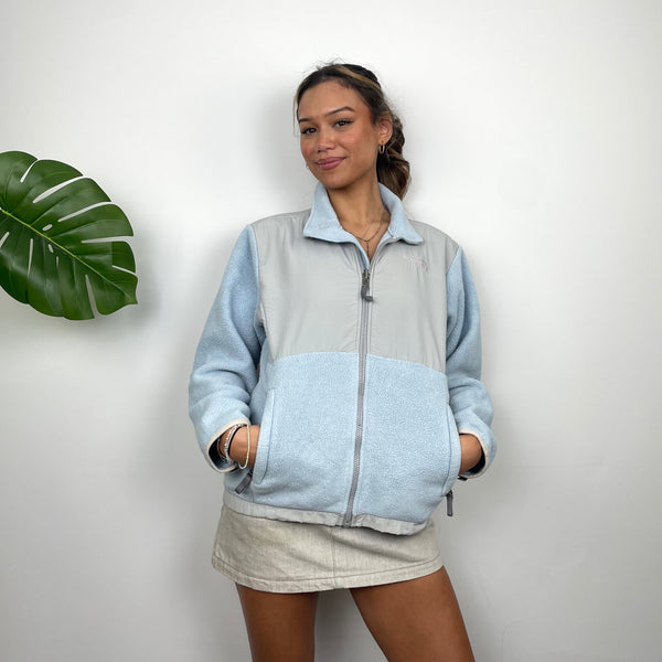 North Face Baby Blue Denali Teddy Bear Fleece Zip Up Jacket (S)