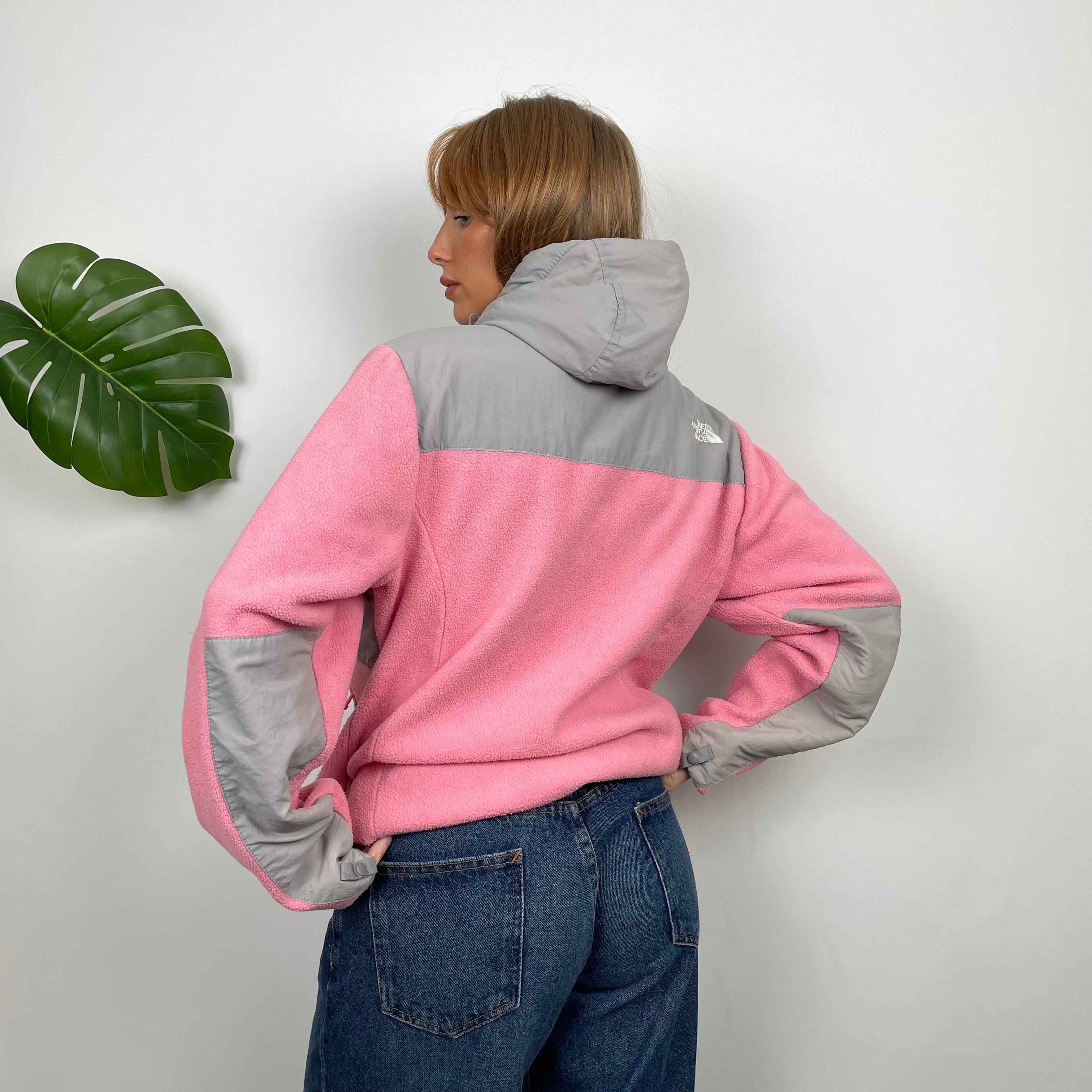 North Face RARE Pink Denali Teddy Bear Fleece Zip Up Hoodie Jacket (M)