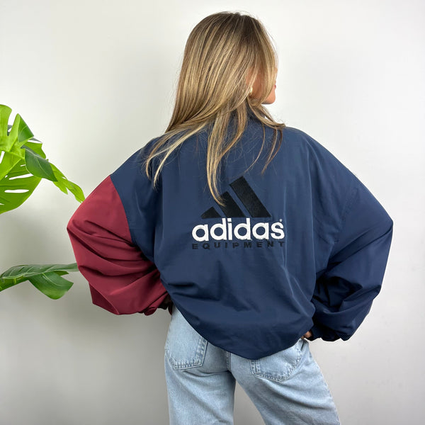 Adidas Equipment RARE Navy & Maroon Embroidered Spell Out Padded Jacket (L)