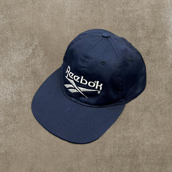 Reebok RARE Navy Embroidered Spell Out Cap