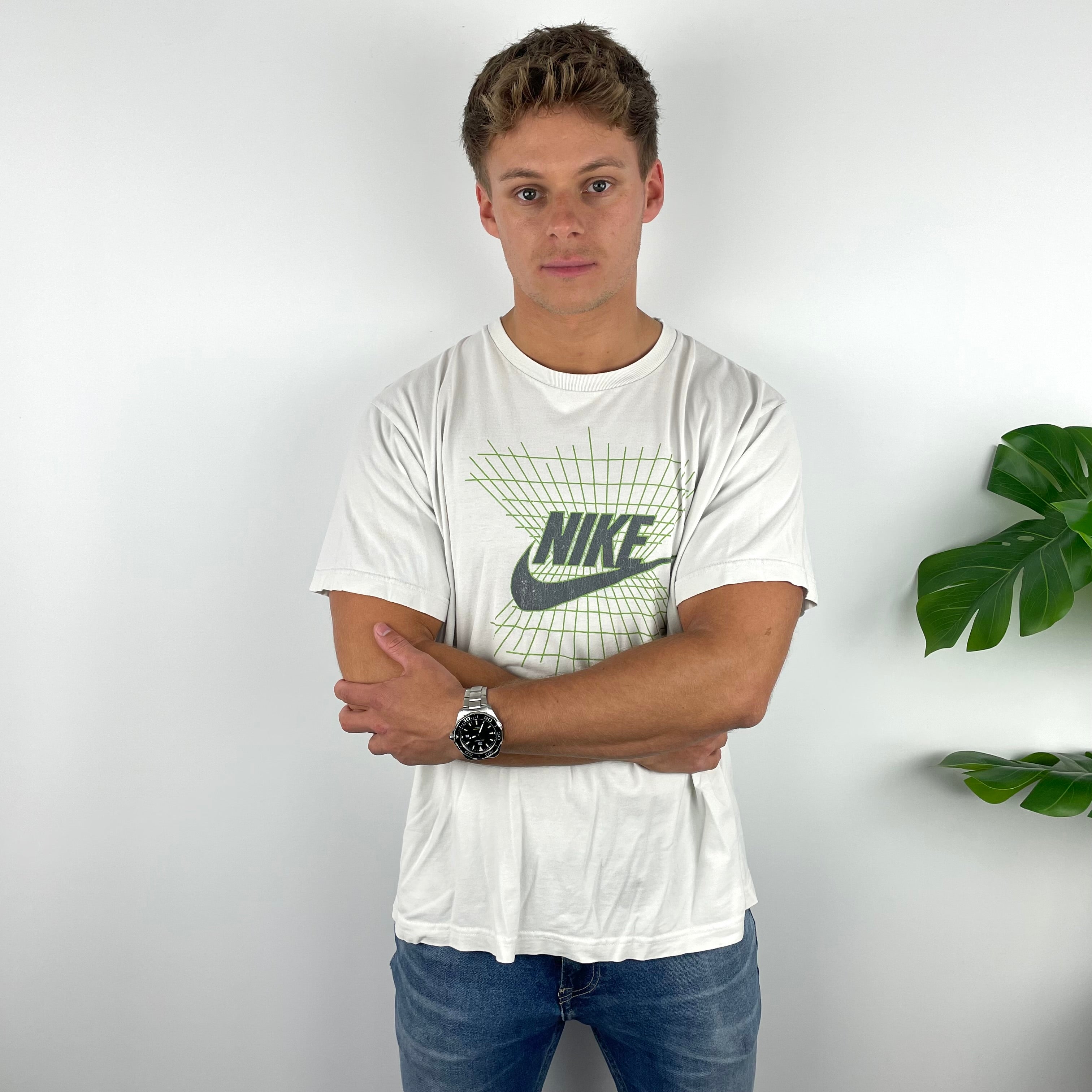 Nike RARE White Spell Out T Shirt (L)