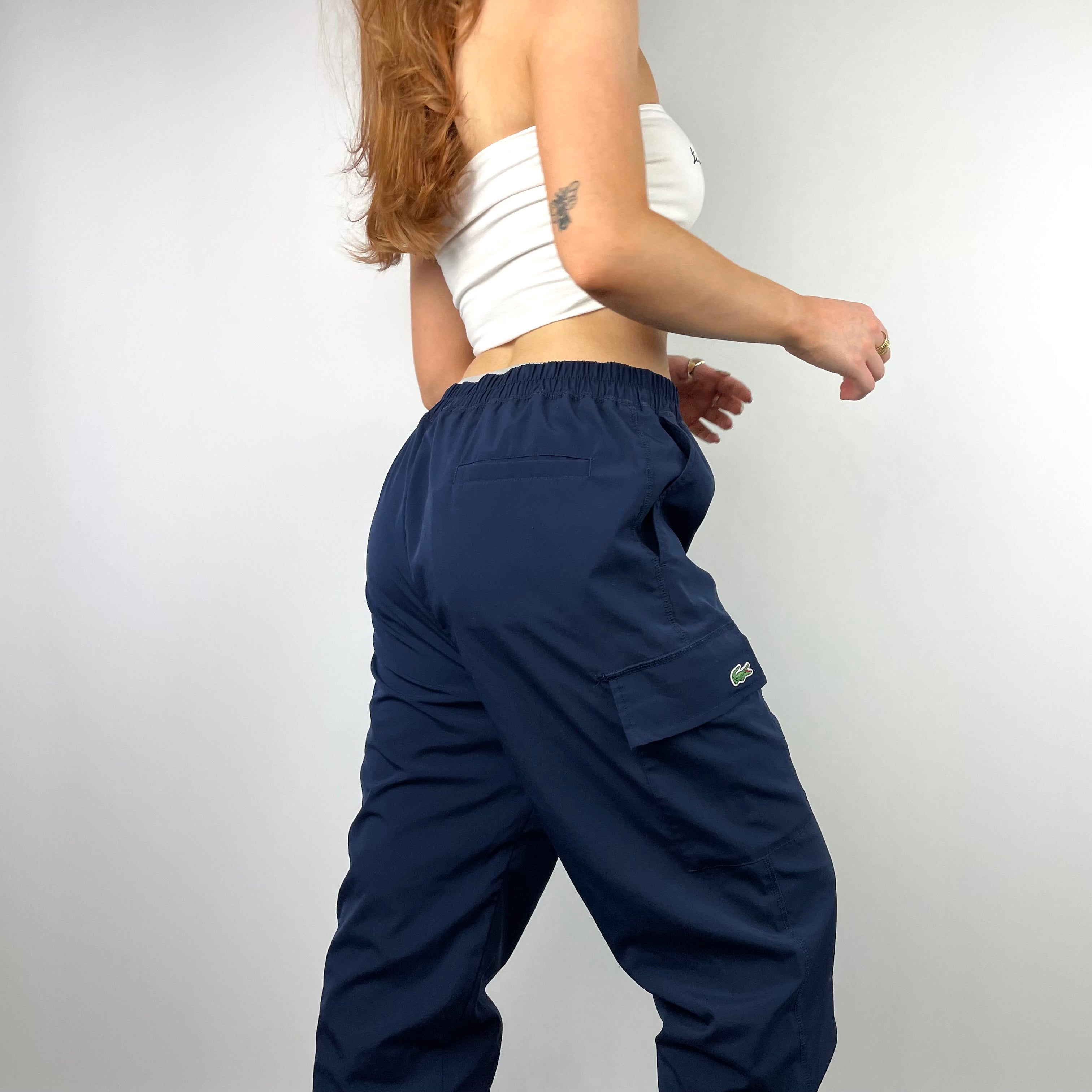 Lacoste Navy Embroidered Logo Track Pants (L)