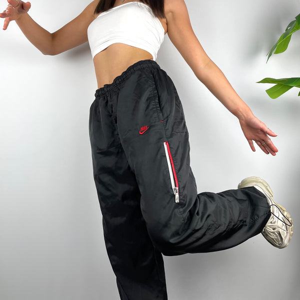 Nike Black Embroidered  Spell Out Track Pants (L)