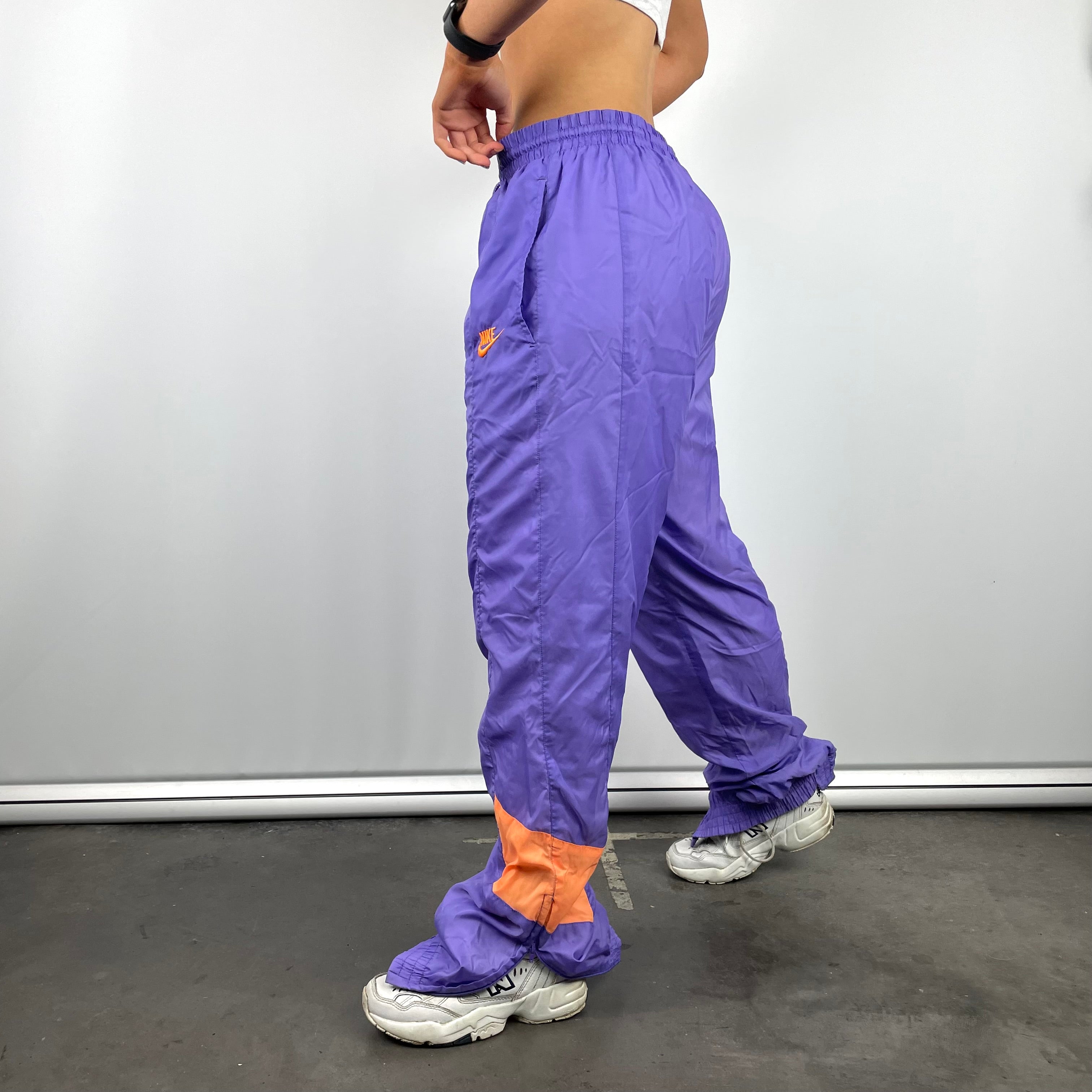Nike Purple Embroidered Spell Out Track Pants (M)