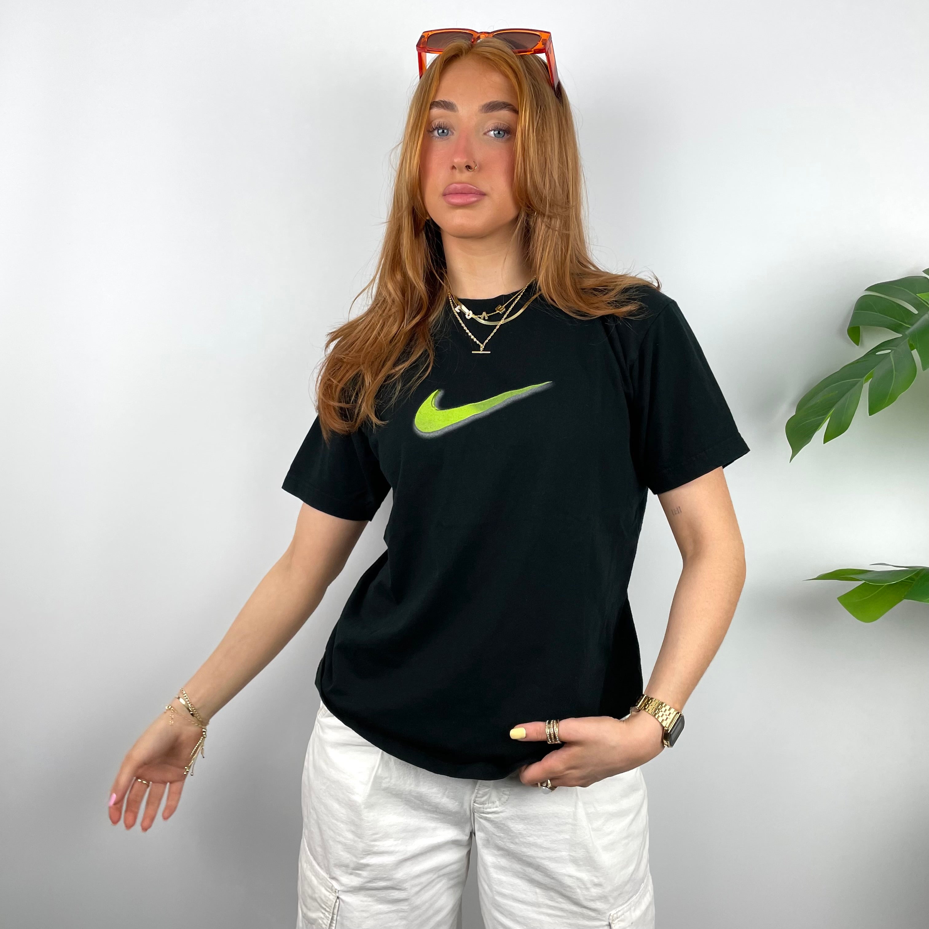 Nike RARE Black Swoosh T Shirt (S)