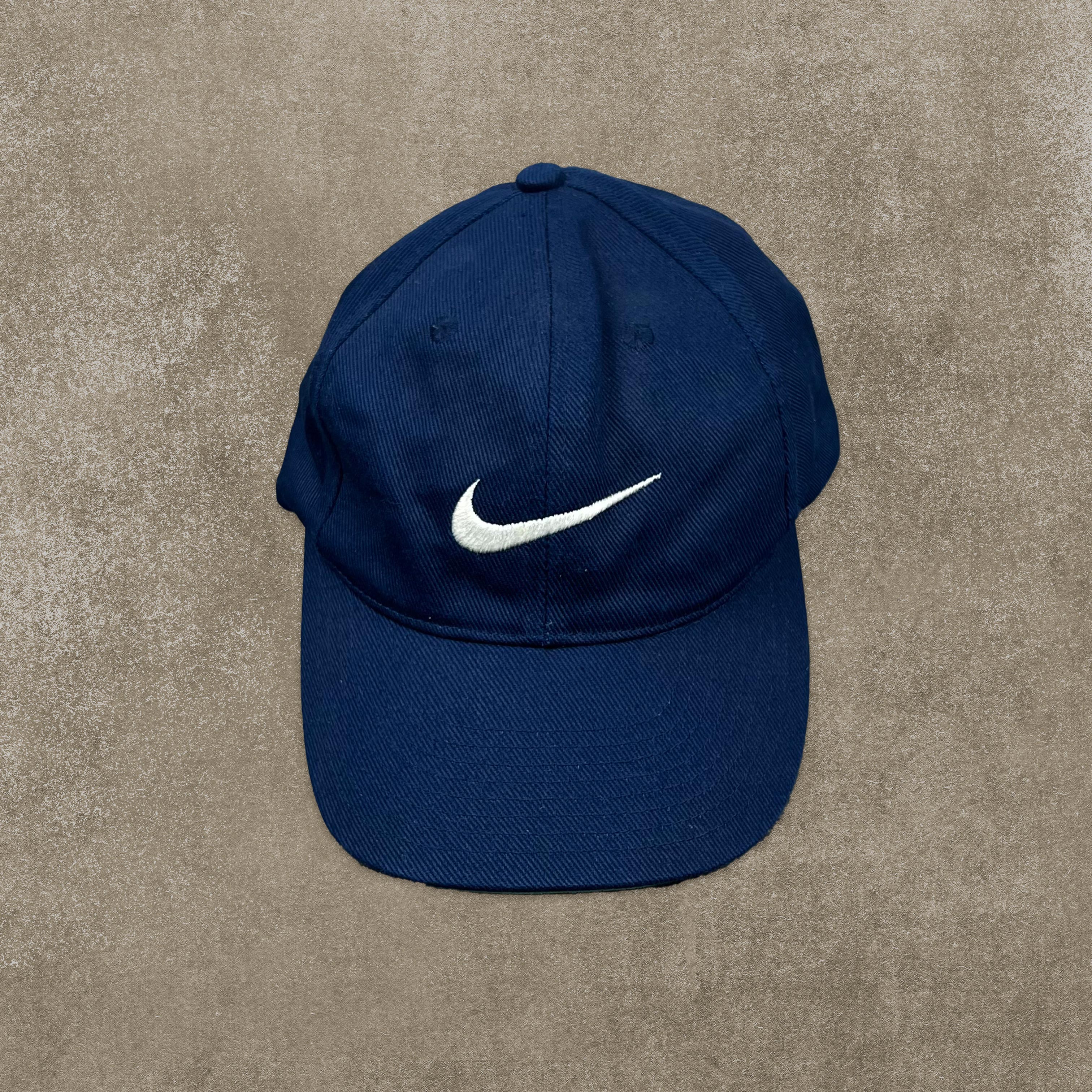 Nike RARE Navy Embroidered Swoosh Cap
