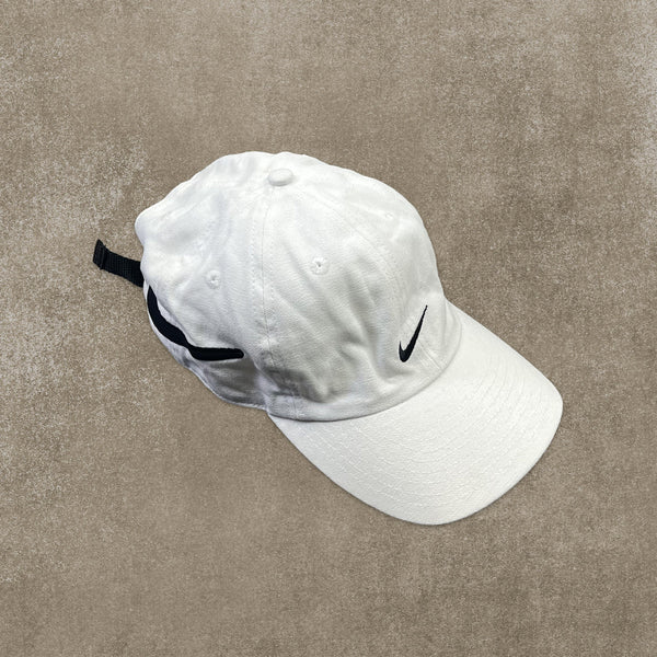 Nike RARE White Embroidered Swoosh Cap