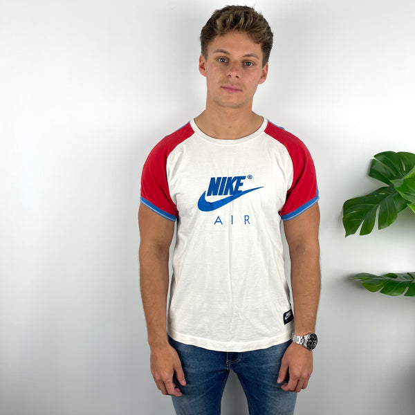 Nike Air RARE White Embroidered Spell Out T Shirt (L)
