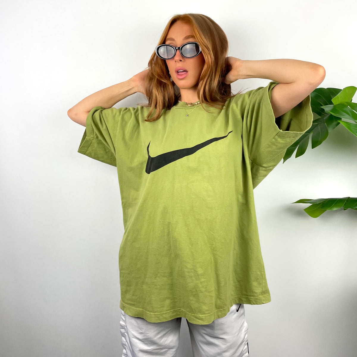 Nike Lime Green Swoosh T Shirt (XL) – Jamie Online Vintage