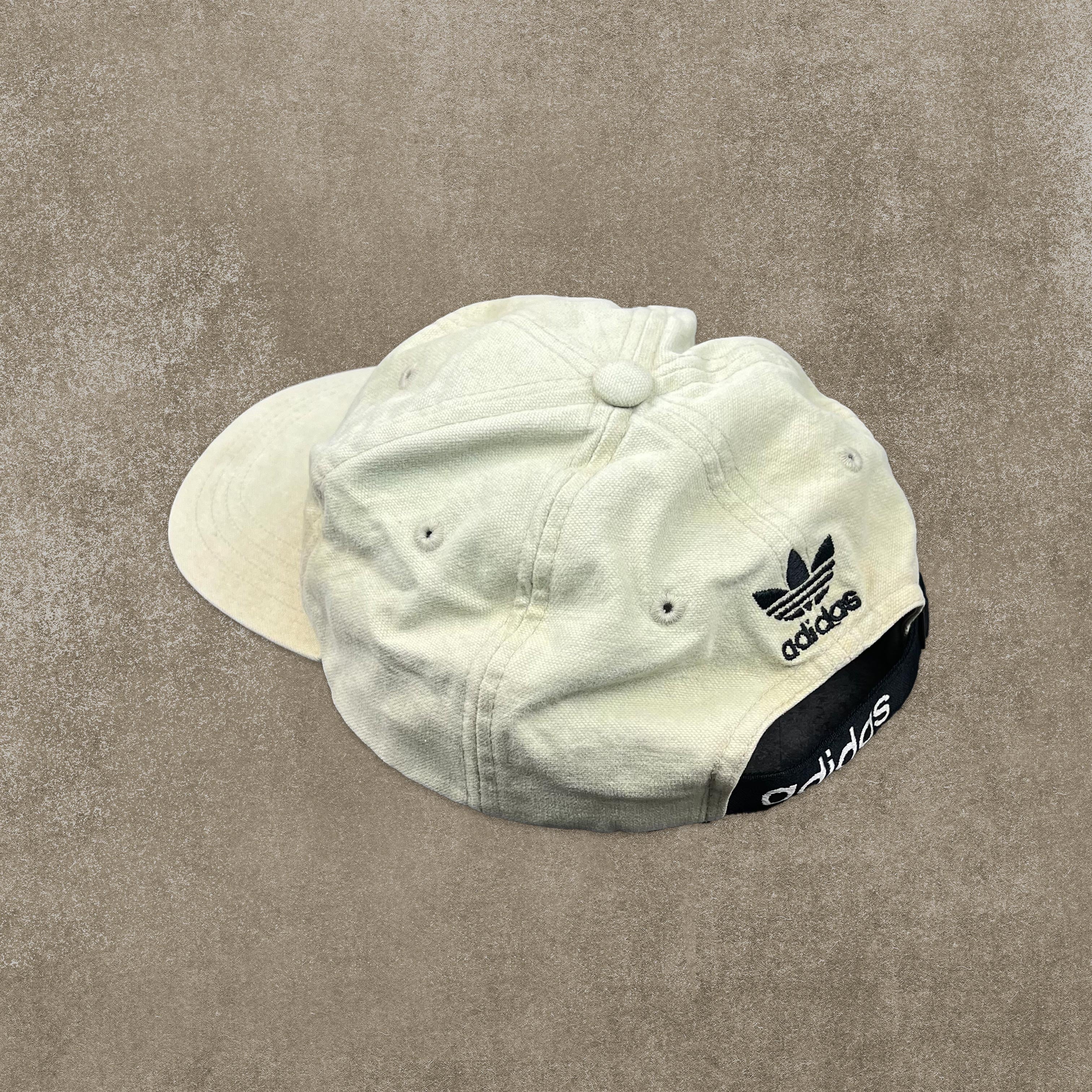 Adidas RARE Cream Embroidered Spell Out Cap
