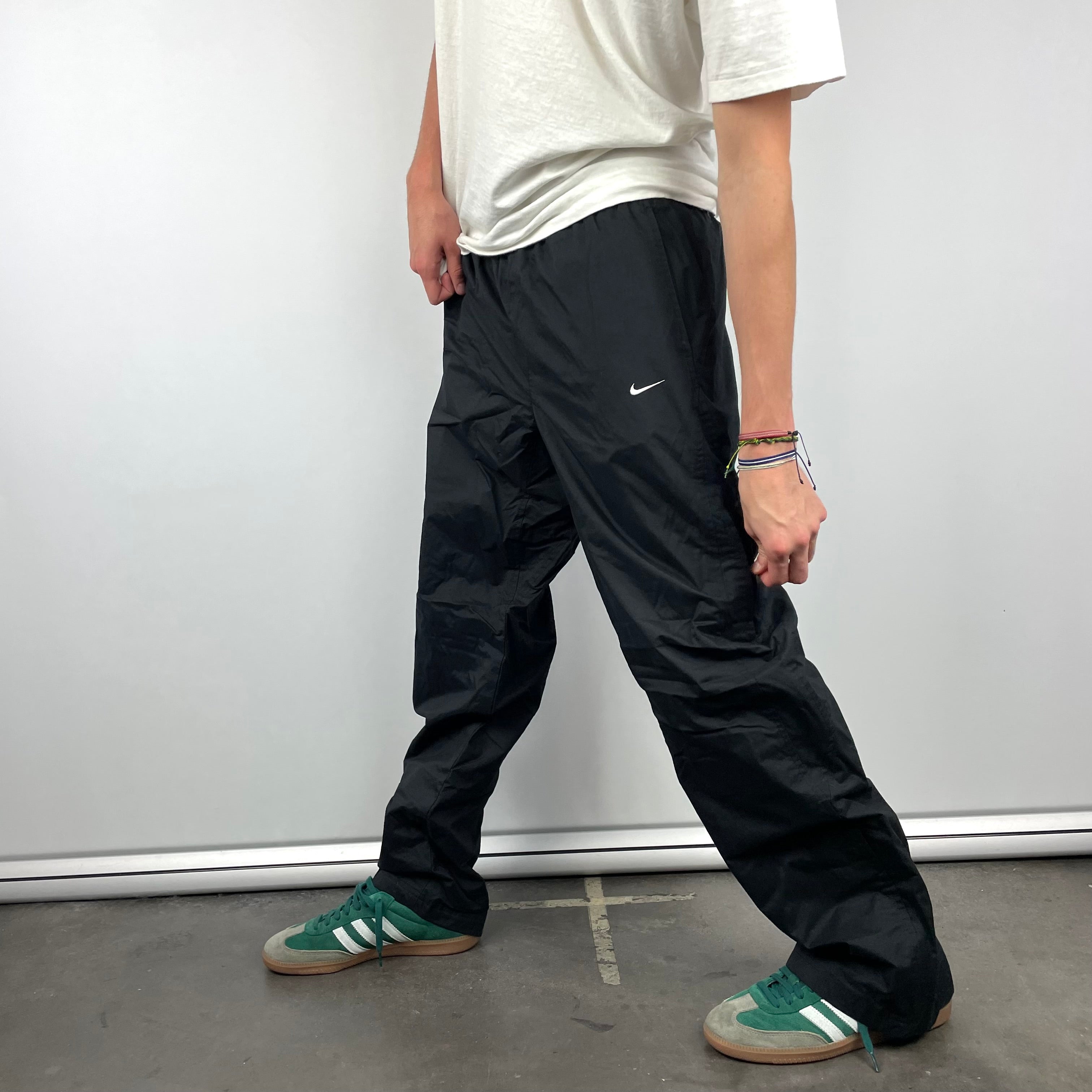 Nike Black Embroidered Swoosh Track Pants (M)