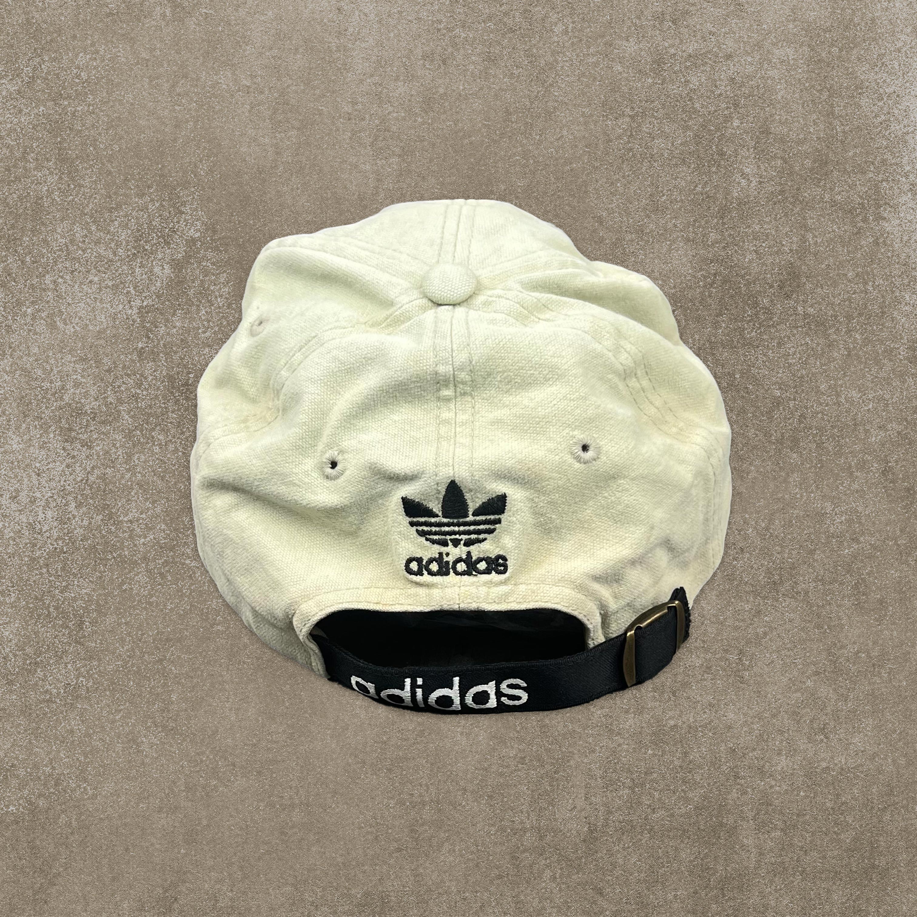 Adidas RARE Cream Embroidered Spell Out Cap