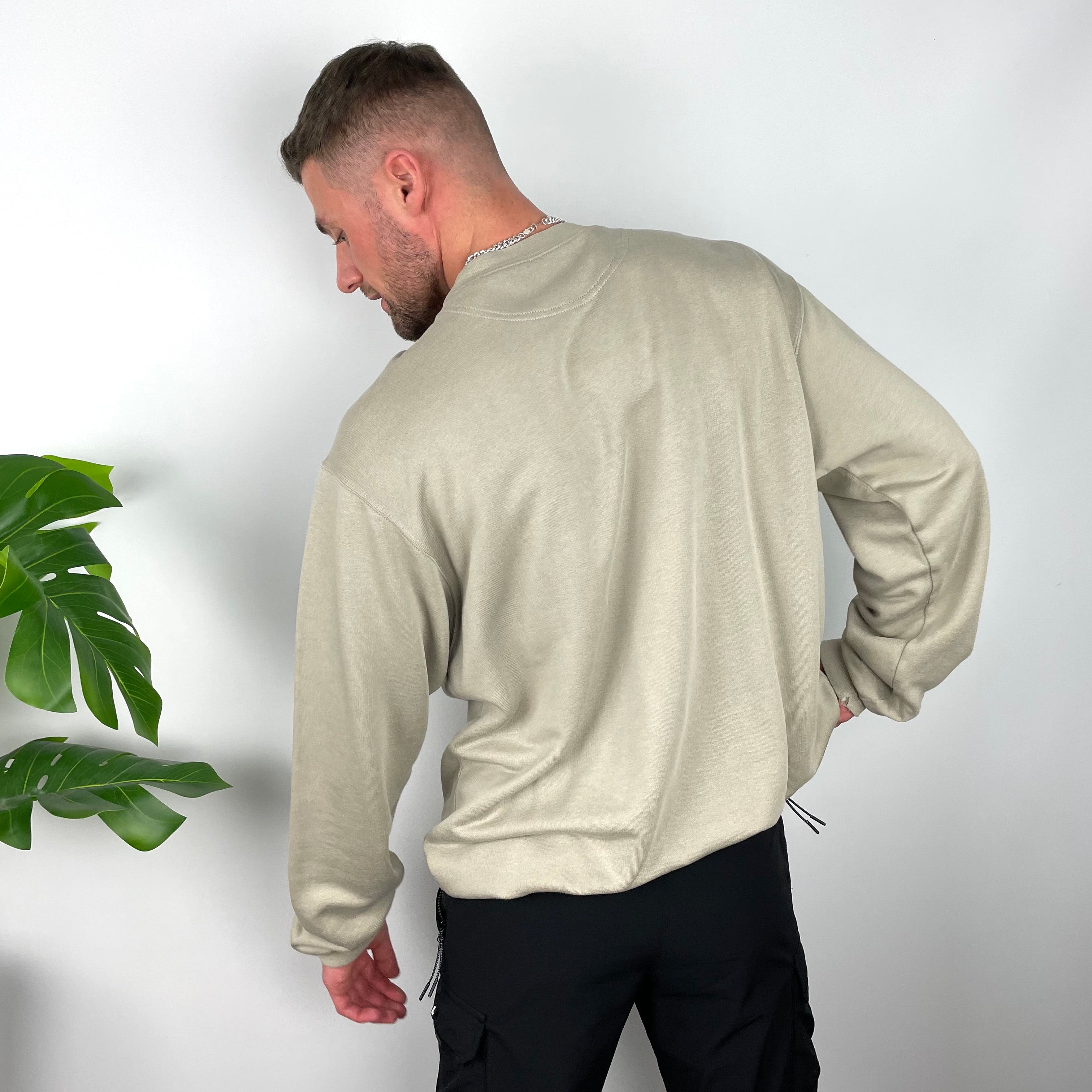Champion RARE Grey Embroidered Spell Out Sweatshirt (XXL)