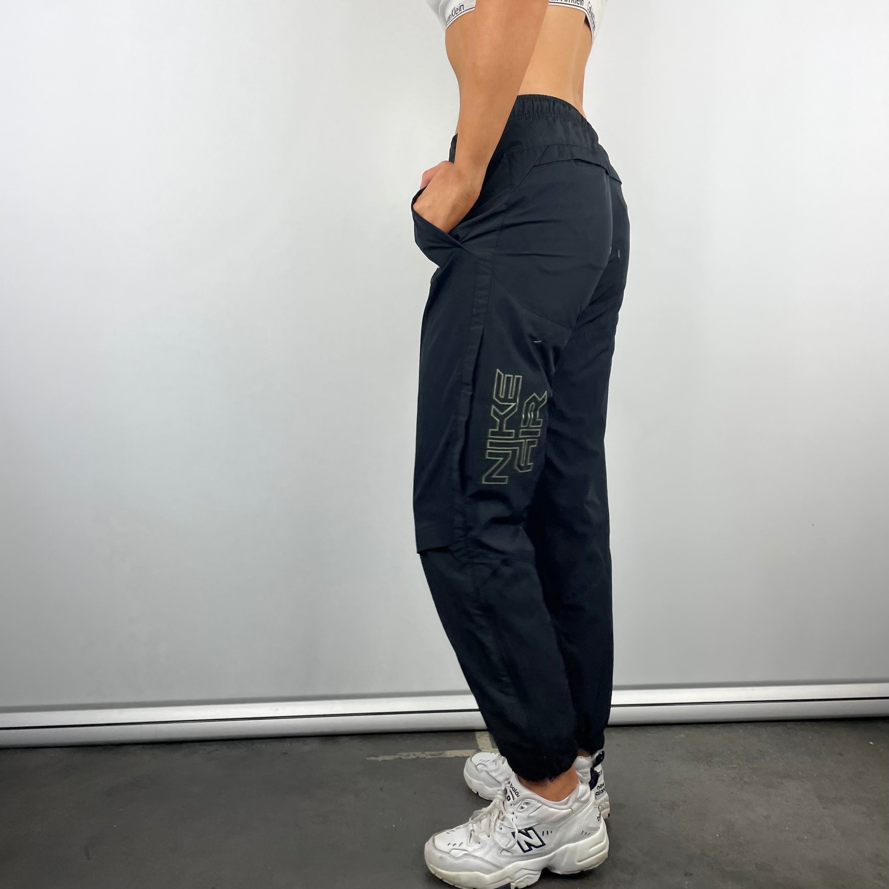 Nike Air Black Embroidered Spell Out Track Pants (S)