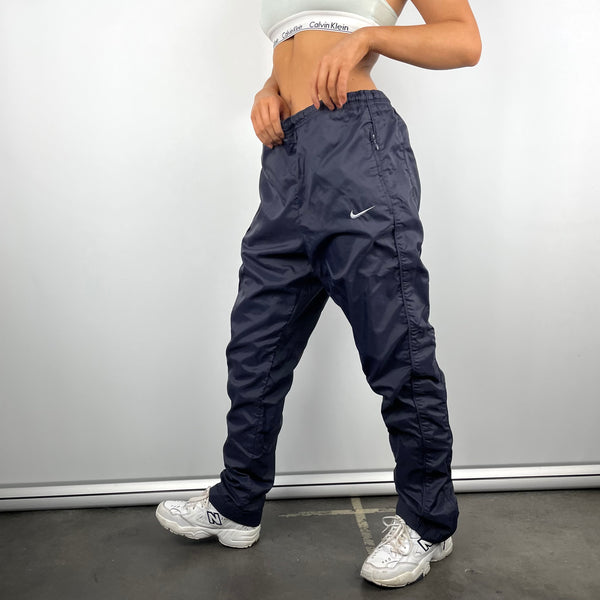 Nike Navy Embroidered Swoosh Track Pants (M)