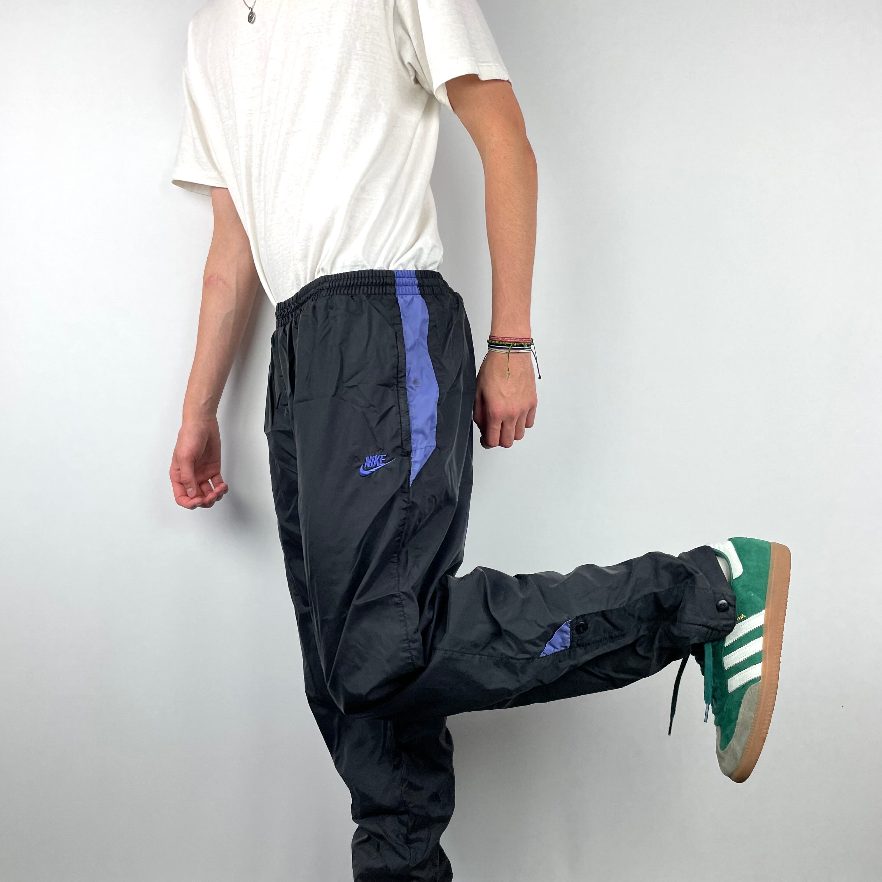 Nike Black Embroidered Spell Out Track Pants (M)
