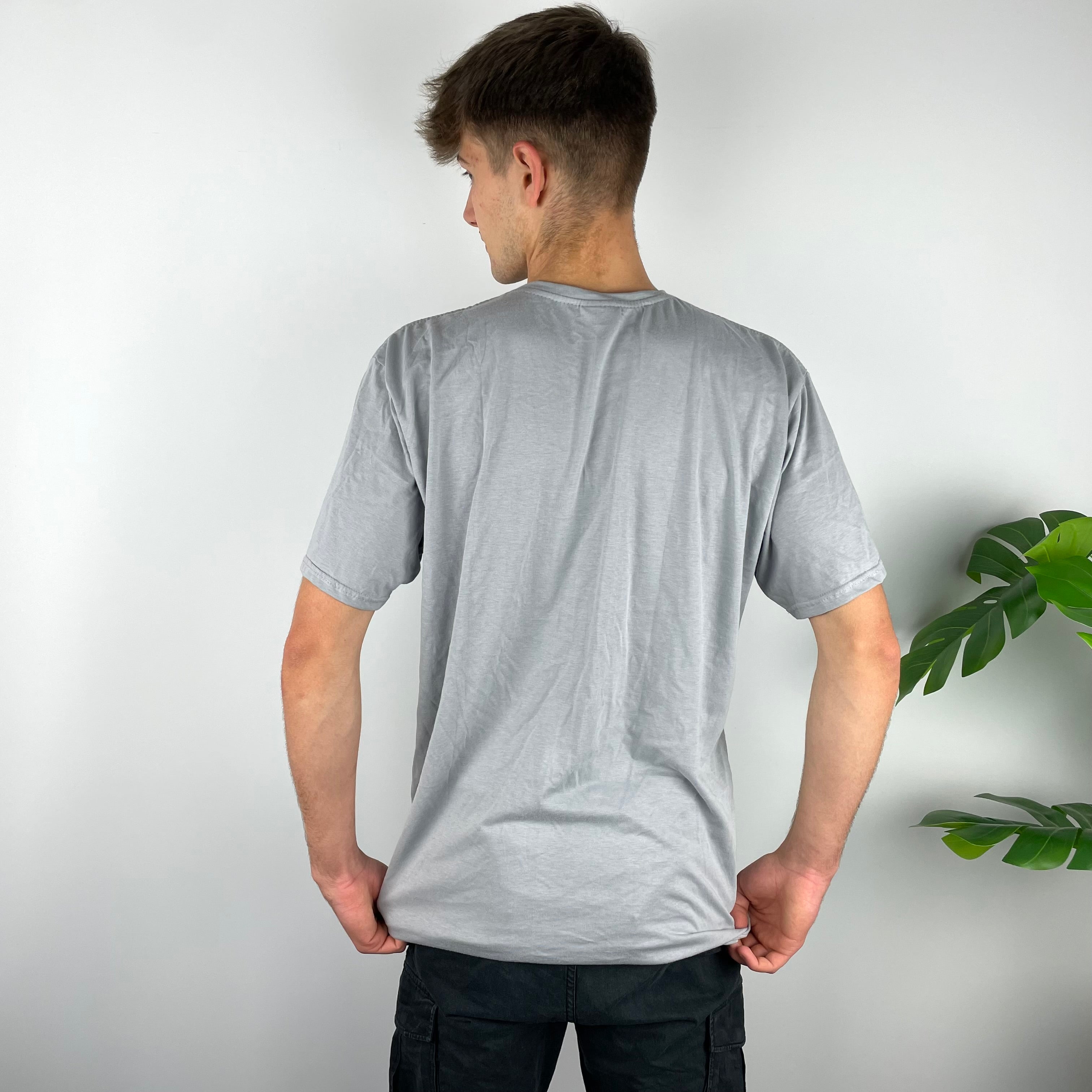 Nike RARE Grey Embroidered Spell Out T Shirt (L)