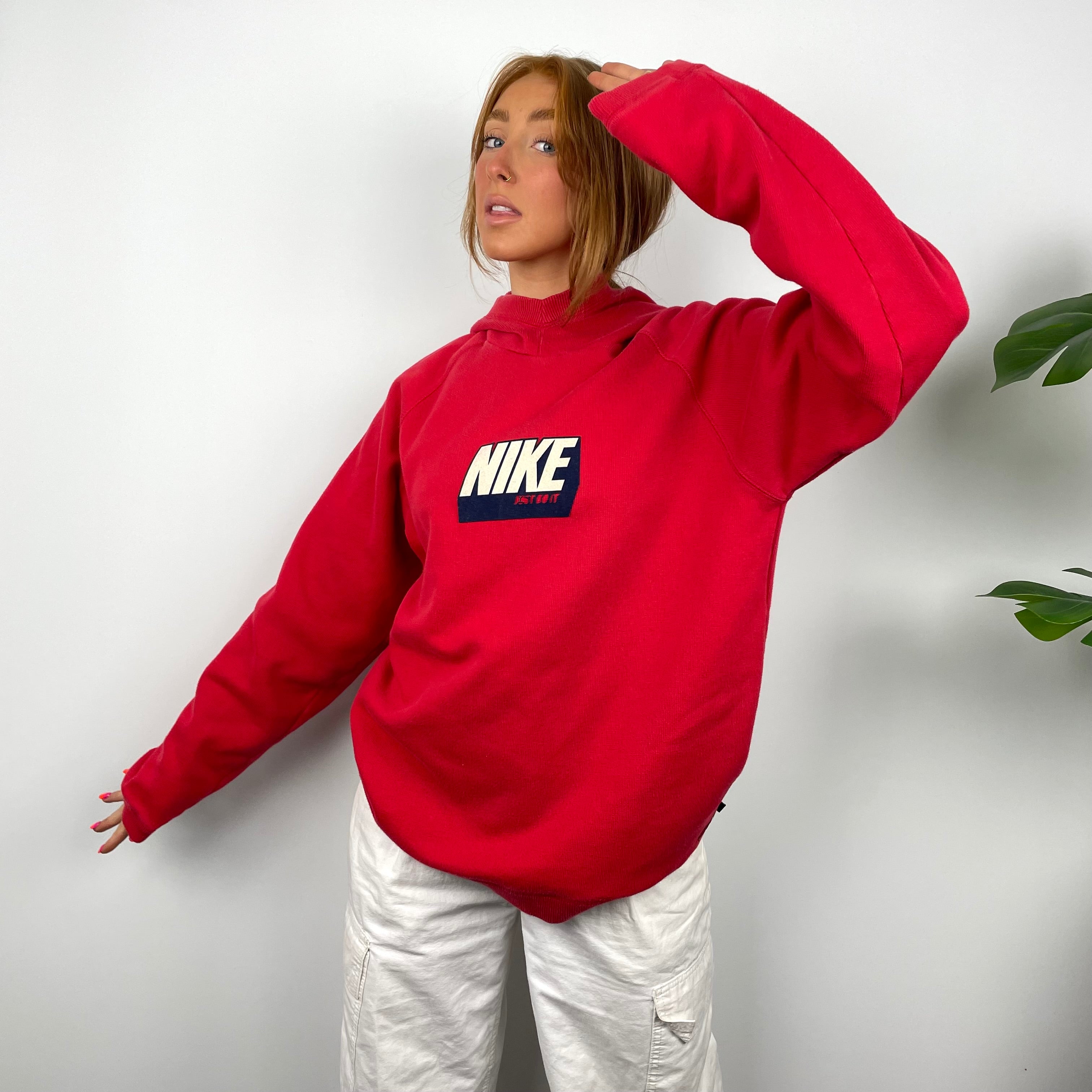 Nike RARE Red Spell Out Hoodie (M)