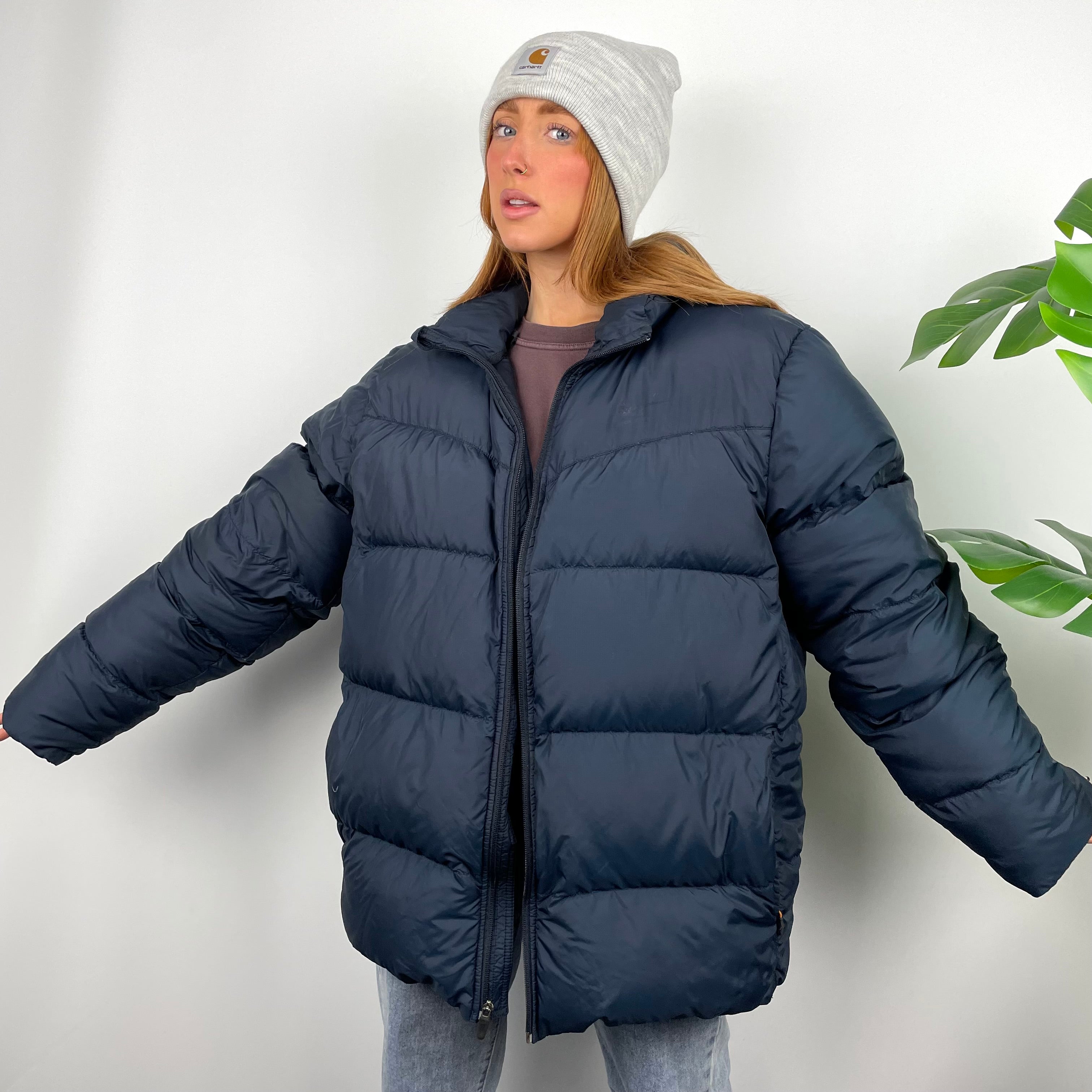 Nike RARE Navy Swoosh Puffer Jacket (XL)