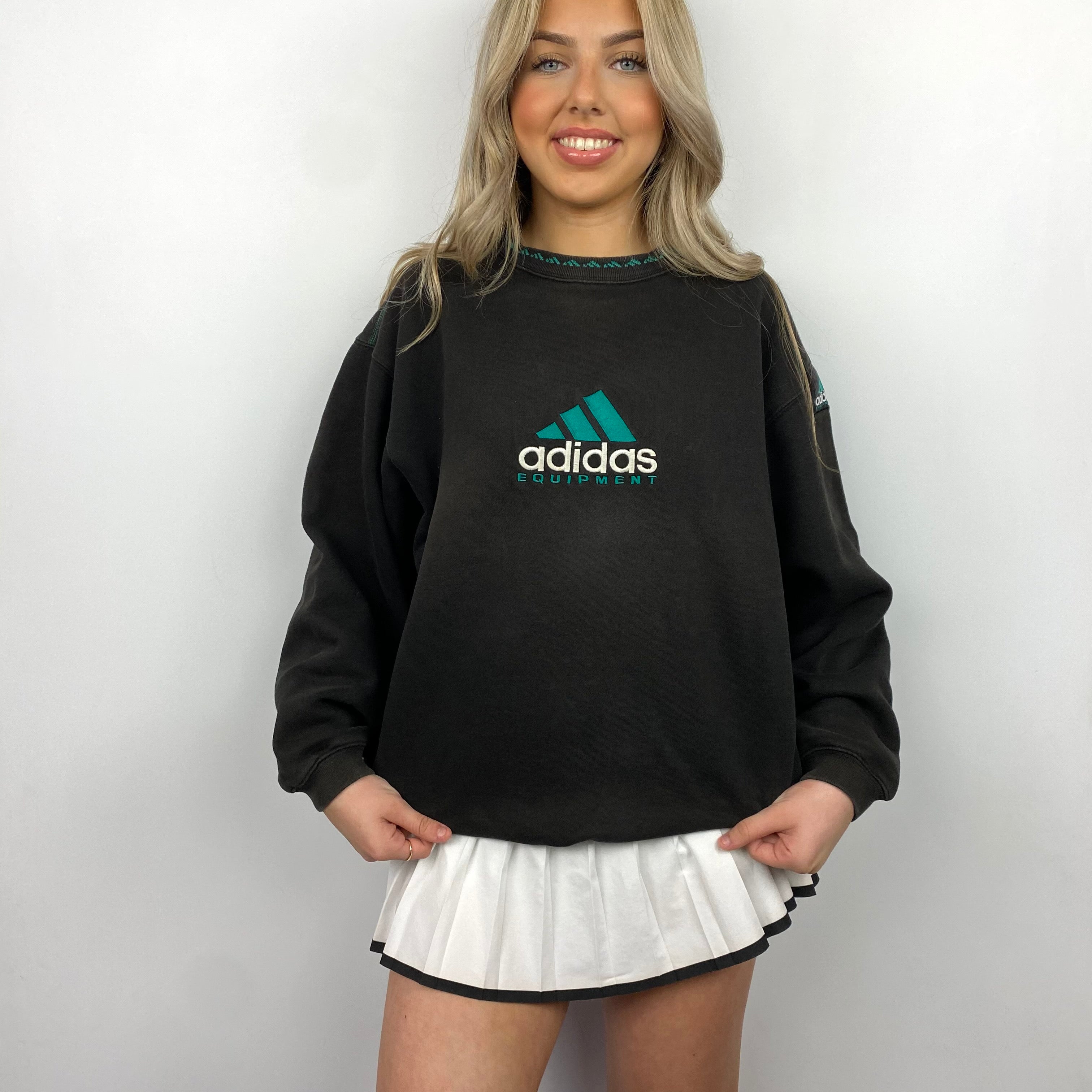 Adidas Equipment EQT RARE Black Embroidered Spell Out Sweatshirt (M)